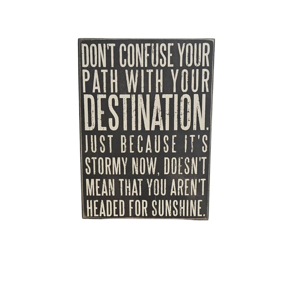 Primitives By Kathy Shabby Chic Wooden Inspirational Saying Wall or Table Decor - Picture 1 of 2